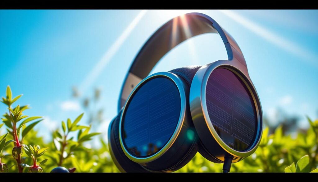 solar charging headphones Philips On-Ear Solar-Powered Headphones